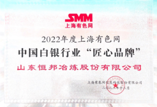 2022年度上海有色网中国白银行业“匠心品牌”